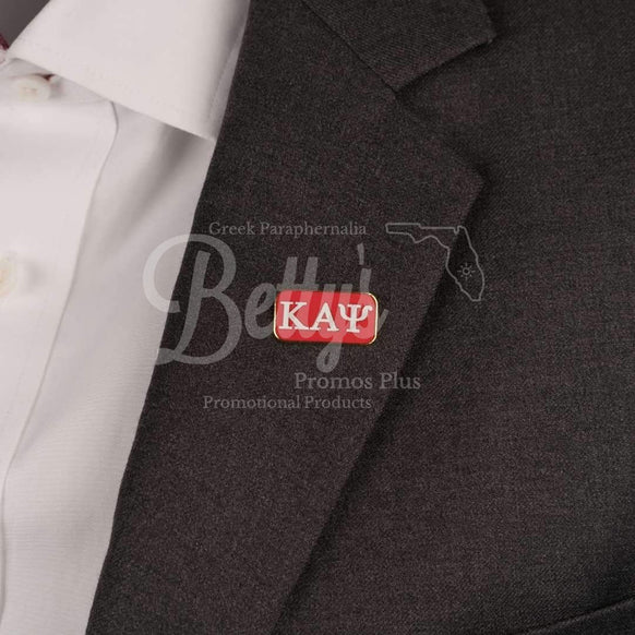 Kappa Alpha Psi ΚΑΨ Greek Letters Bar Lapel PinRed-Betty's Promos Plus Greek Paraphernalia