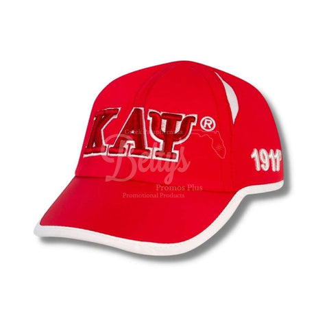 Kappa Alpha Psi ΚΑΨ Greek Letters Featherlight Moisture Wicking HatRed-Betty's Promos Plus Greek Paraphernalia