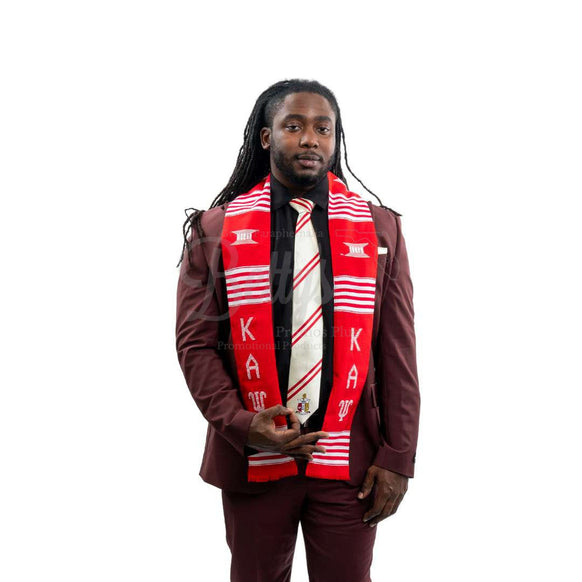 Kappa Alpha Psi ΚΑΨ Greek Letters Kente Cloth Graduation Stole-Betty's Promos Plus Greek Paraphernalia