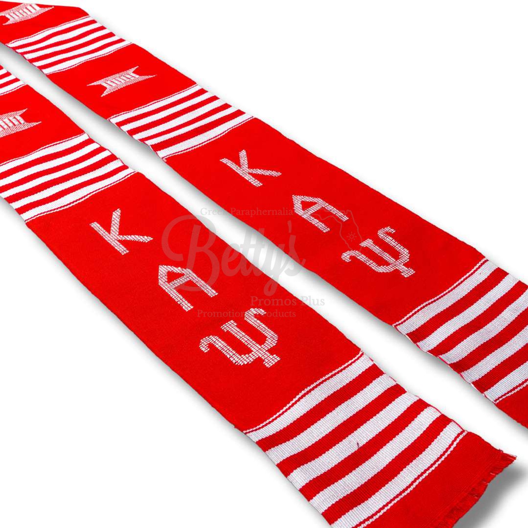 Kappa Alpha Psi ΚΑΨ Greek Letters Kente Cloth Graduation Stole-Betty's Promos Plus Greek Paraphernalia