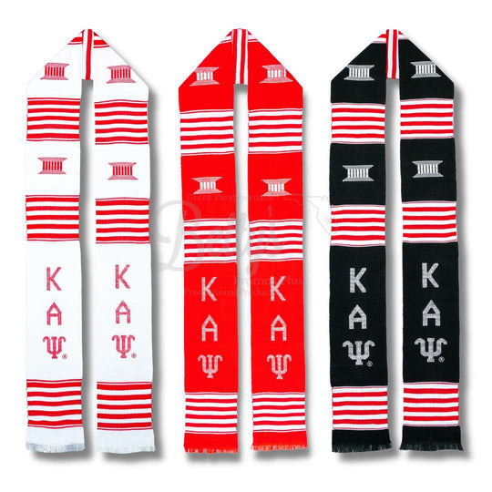 Kappa Alpha Psi ΚΑΨ Greek Letters Kente Cloth Graduation Stole-Betty's Promos Plus Greek Paraphernalia
