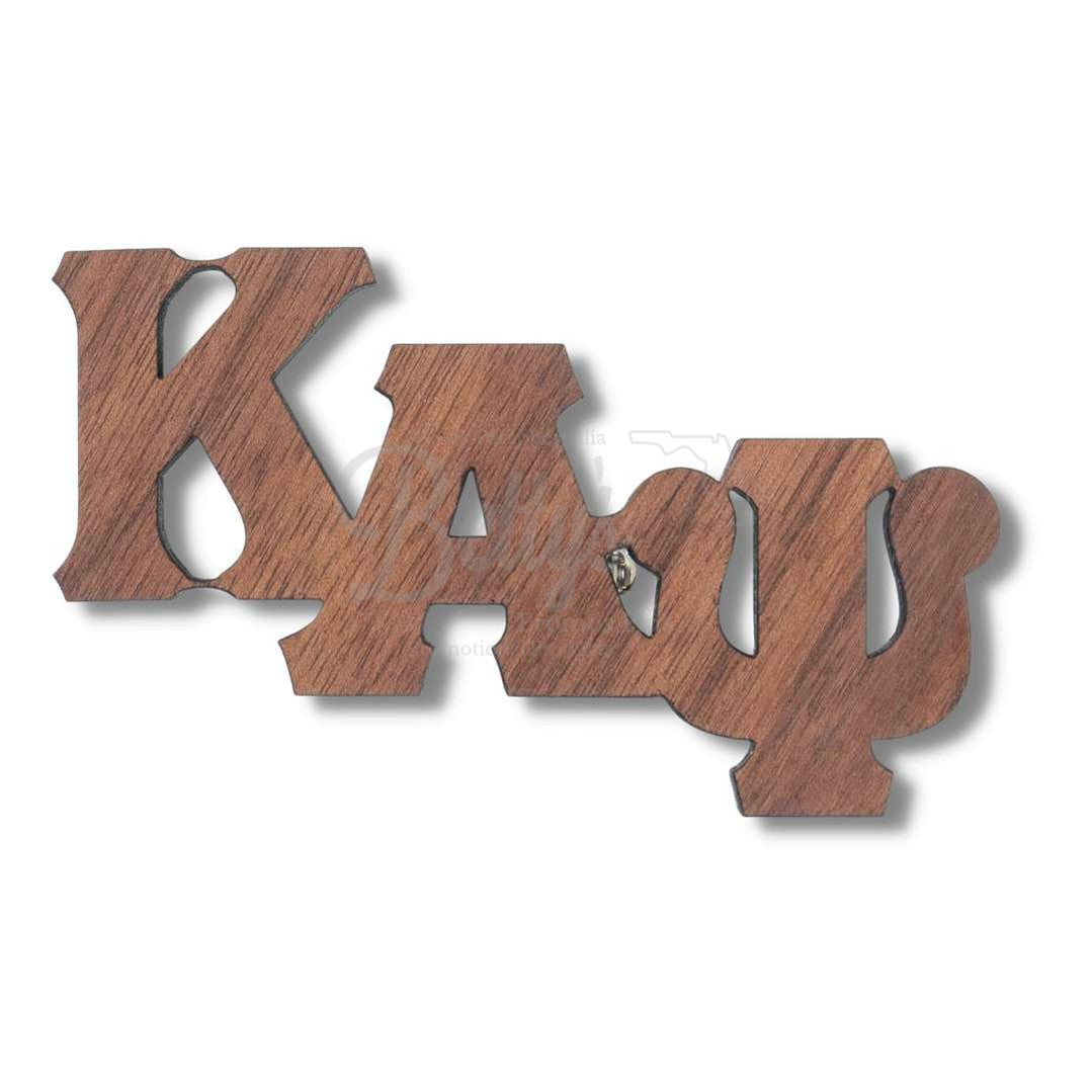 Kappa Alpha Psi ΚΑΨ Greek Letters Wooden Lapel PinLarge-Betty's Promos Plus Greek Paraphernalia
