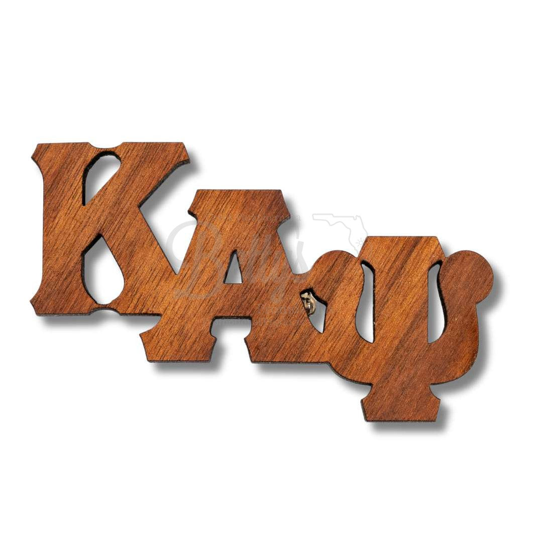 Kappa Alpha Psi ΚΑΨ Greek Letters Wooden Lapel PinLarge-Betty's Promos Plus Greek Paraphernalia