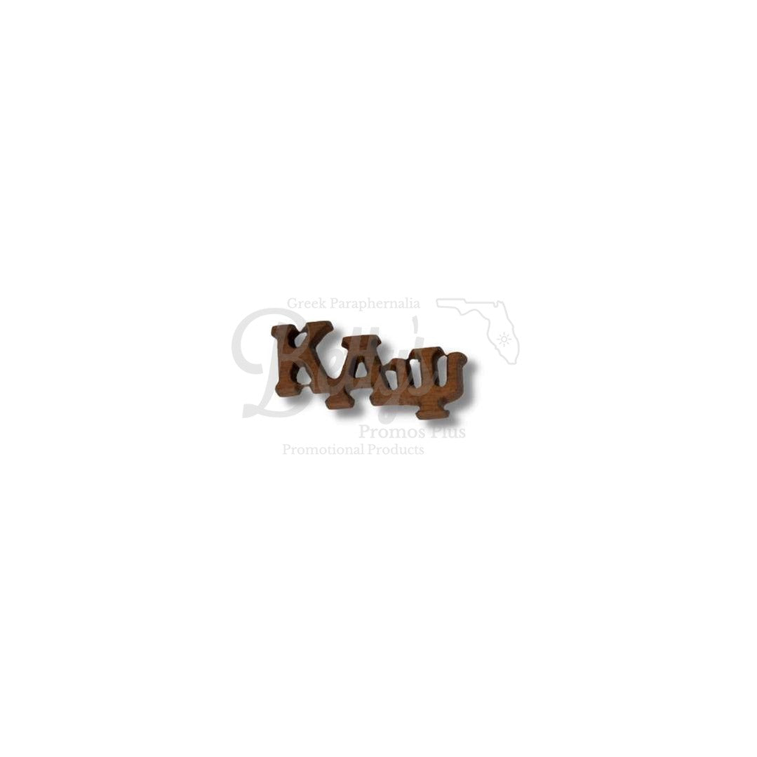Kappa Alpha Psi ΚΑΨ Greek Letters Wooden Lapel PinSmall-Betty's Promos Plus Greek Paraphernalia