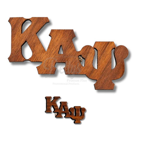 Kappa Alpha Psi ΚΑΨ Greek Letters Wooden Lapel Pin-Betty's Promos Plus Greek Paraphernalia