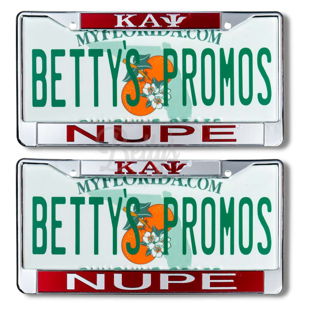 Kappa Alpha Psi ΚΑΨ Nupe Acrylic Mirror Laser Engraved Auto Tag License Plate Frame-Betty's Promos Plus Greek Paraphernalia