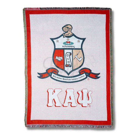 Kappa Alpha Psi ΚΑΨ Shield Afghan Throw BlanketShield-Betty's Promos Plus Greek Paraphernalia