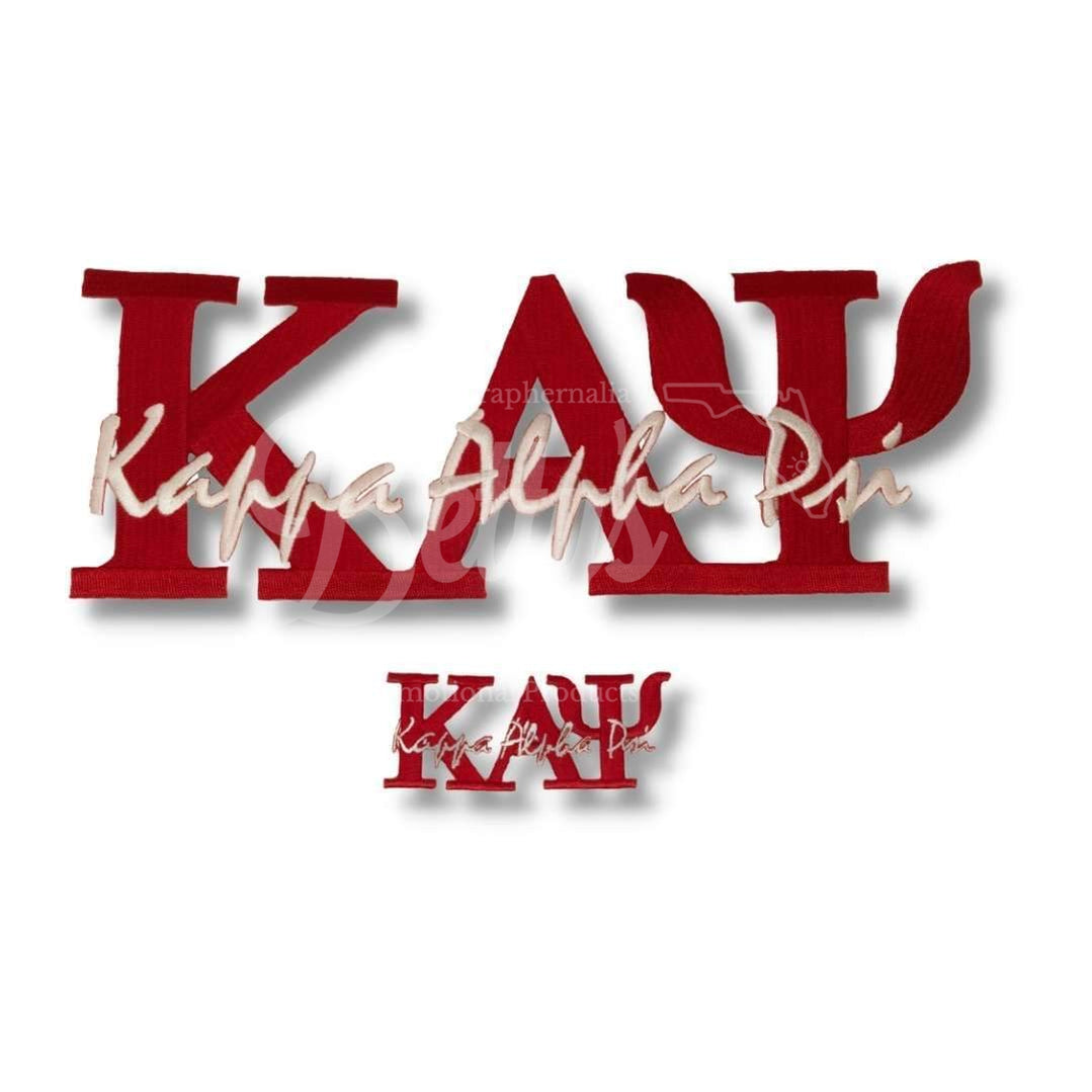 Kappa Alpha Psi ΚΑΨ Signature Greek Letters Embroidered Iron On Patch Letters-Betty's Promos Plus Greek Paraphernalia