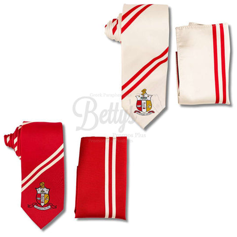 Kappa Alpha Psi ΚΑΨ Tie and Pocket Square Combo-Betty's Promos Plus Greek Paraphernalia