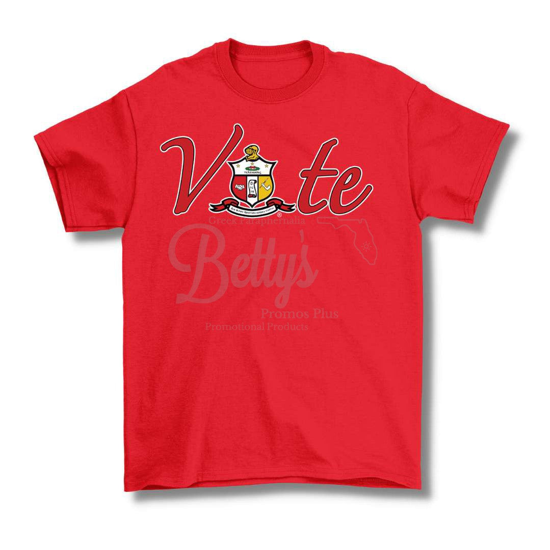 Kappa Alpha Psi ΚΑΨ VOTE Screen Printed T-Shirt-Betty's Promos Plus Greek Paraphernalia