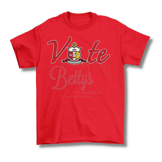 Kappa Alpha Psi ΚΑΨ VOTE Screen Printed T-Shirt-Betty's Promos Plus Greek Paraphernalia