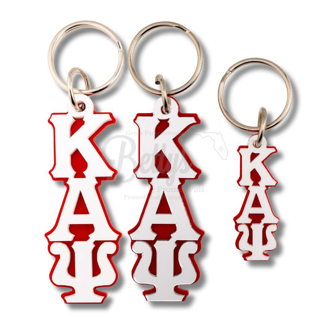 Kappa Alpha Psi ΚΑΨ Vertical Letters Keychain-Betty's Promos Plus Greek Paraphernalia