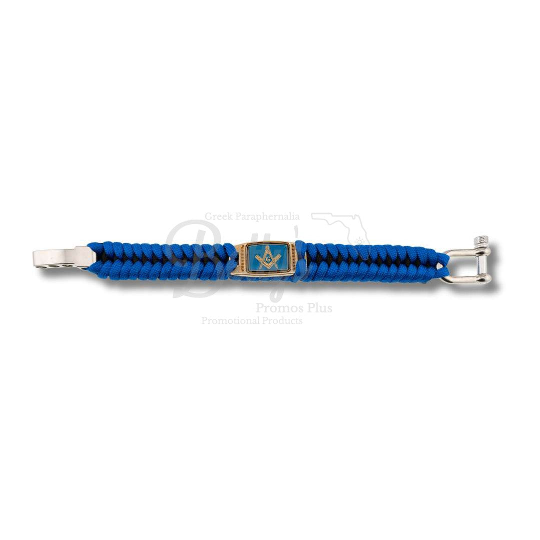 Mason Masonic Shield Paracord Survival BraceletBlue-Betty's Promos Plus Greek Paraphernalia