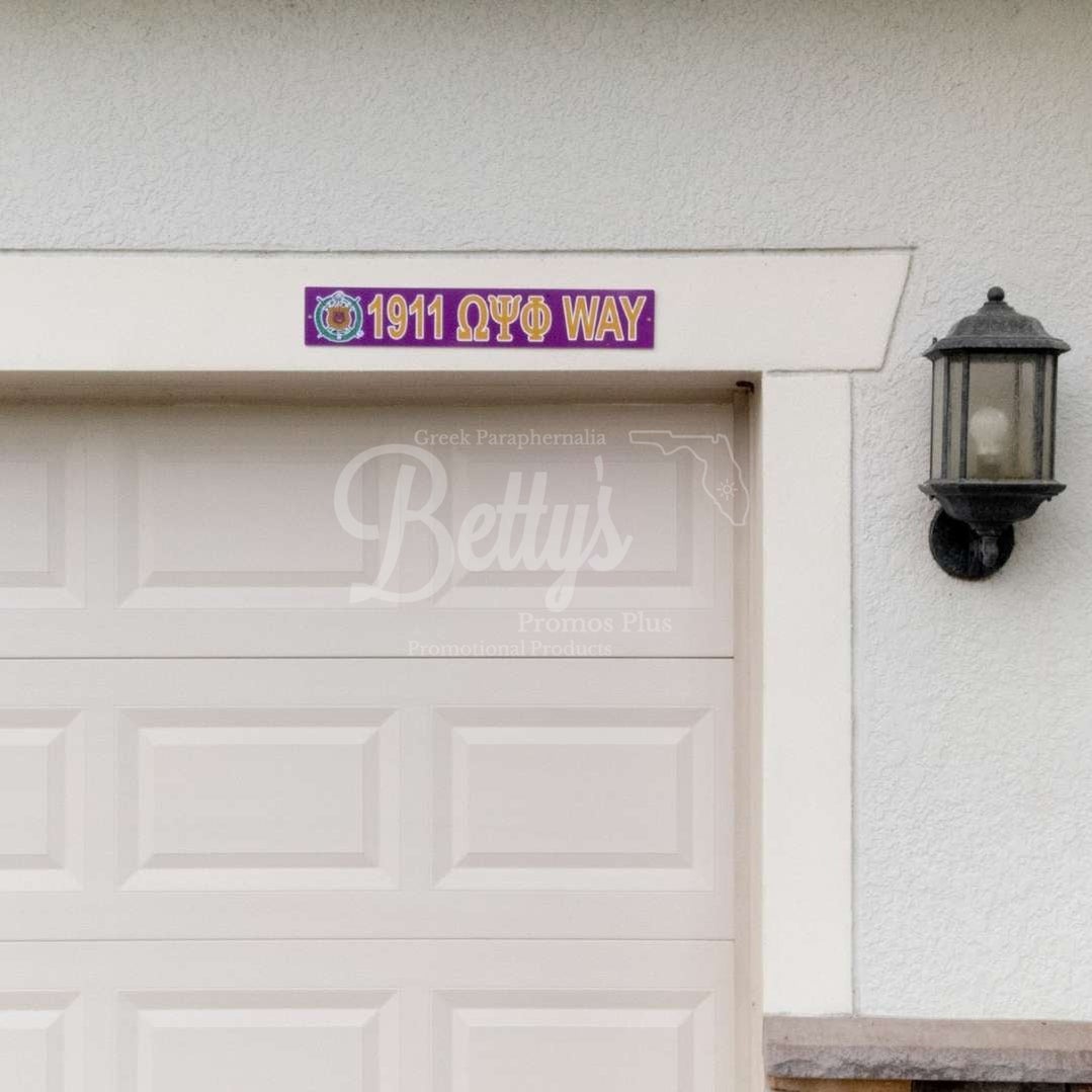 Omega Psi Phi 1911 ΩΨΦ Way Street Sign-Betty's Promos Plus Greek Paraphernalia