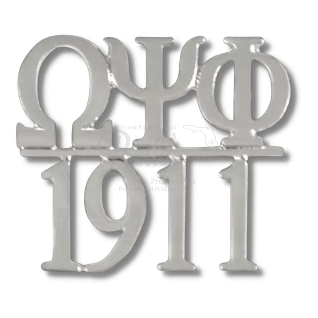 Omega Psi Phi ΩΨΦ 1911 Greek Lapel PinSilver-Betty's Promos Plus Greek Paraphernalia