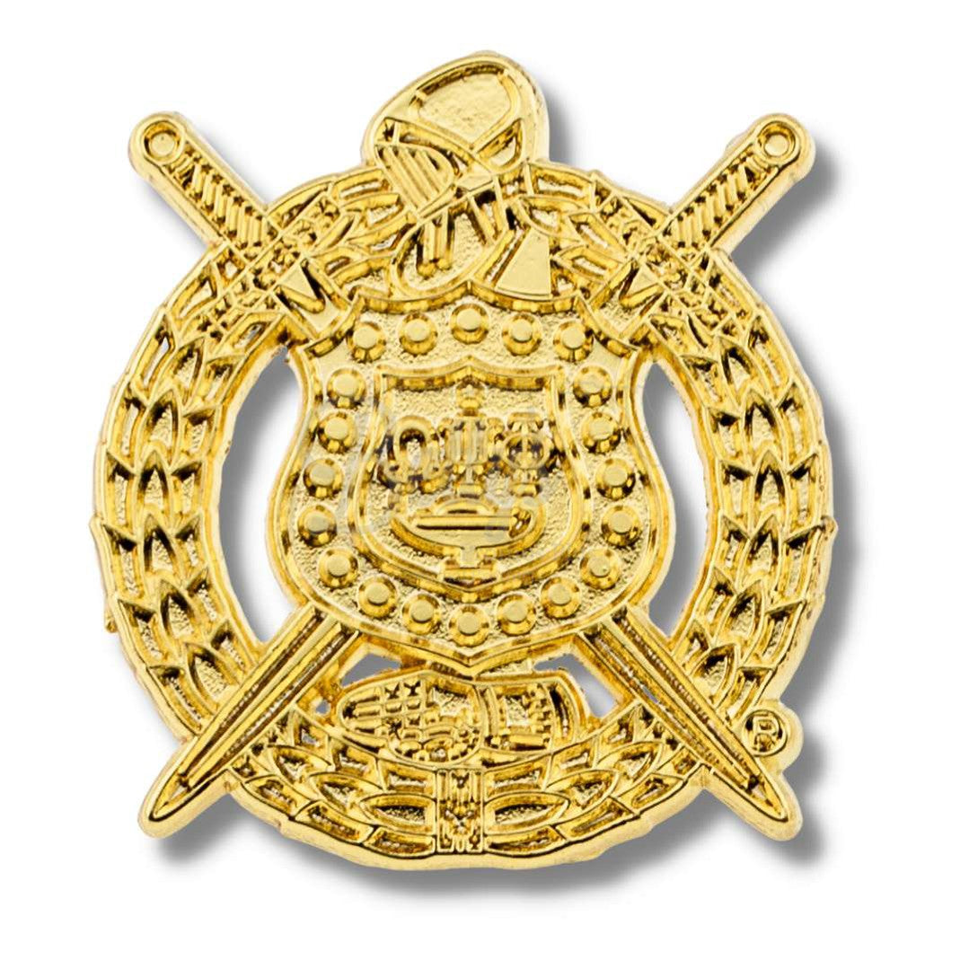 Omega Psi Phi ΩΨΦ Gold Shield Lapel PinGold-Betty's Promos Plus Greek Paraphernalia