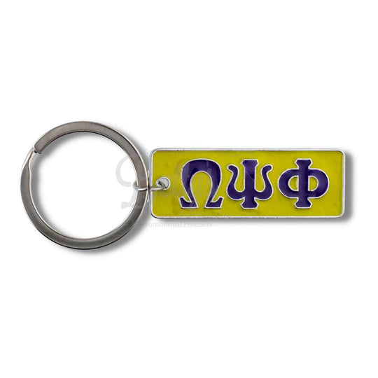 Omega Psi Phi ΩΨΦ Greek Letter Medallion KeychainSilver-Betty's Promos Plus Greek Paraphernalia