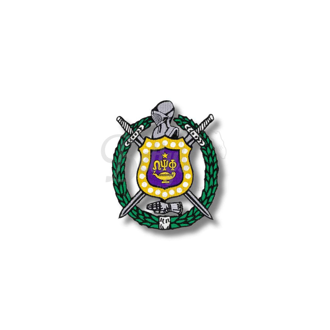 Omega Psi Phi ΩΨΦ Shield Iron-on Embroidery PatchMedium - 5