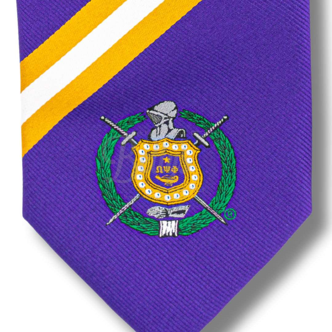 Omega Psi Phi ΩΨΦ Tie and Pocket Square Combo-Betty's Promos Plus Greek Paraphernalia