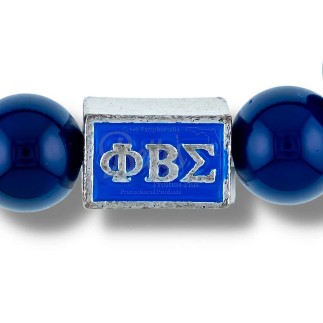 Phi Beta Sigma ΦΒΣ 1914 Blue Beaded BraceletBlue-Betty's Promos Plus Greek Paraphernalia