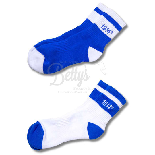 Phi Beta Sigma ΦΒΣ 1914 Quarter Socks-Betty's Promos Plus Greek Paraphernalia