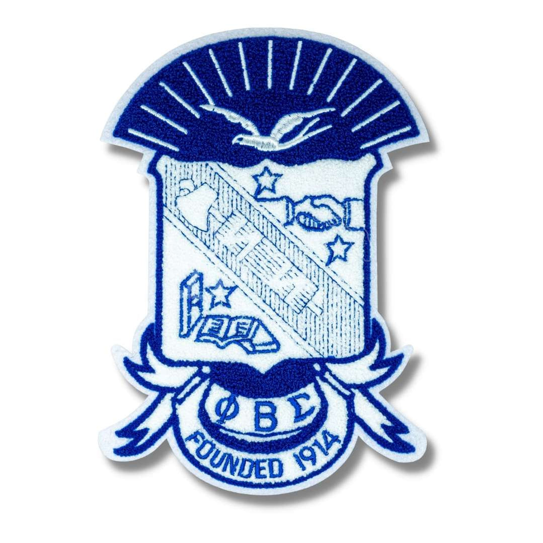 Phi Beta Sigma ΦΒΣ Chenille Shield Embroidery PatchChenille-Betty's Promos Plus Greek Paraphernalia