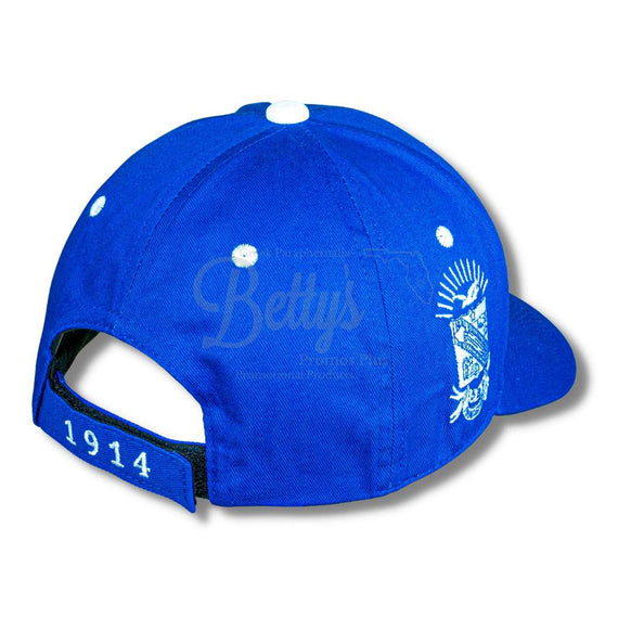 Phi Beta Sigma ΦΒΣ Embroidered Shield Baseball CapBlue-Betty's Promos Plus Greek Paraphernalia