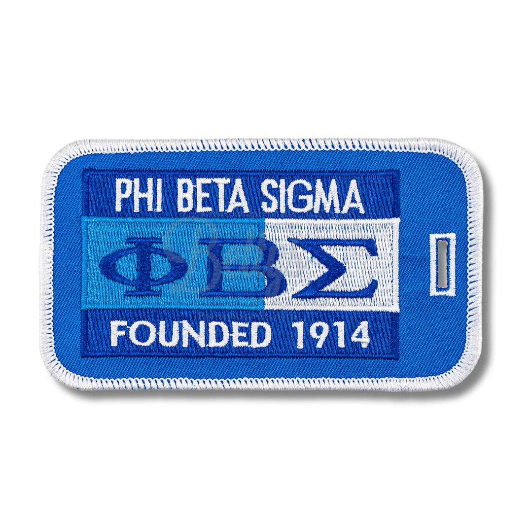 Phi Beta Sigma ΦΒΣ Founded 1914 Embroidered Luggage TagBlue-Betty's Promos Plus Greek Paraphernalia