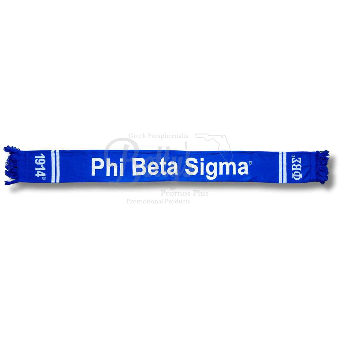 Phi Beta Sigma ΦΒΣ Fraternity Knit ScarfBlue-Betty's Promos Plus Greek Paraphernalia