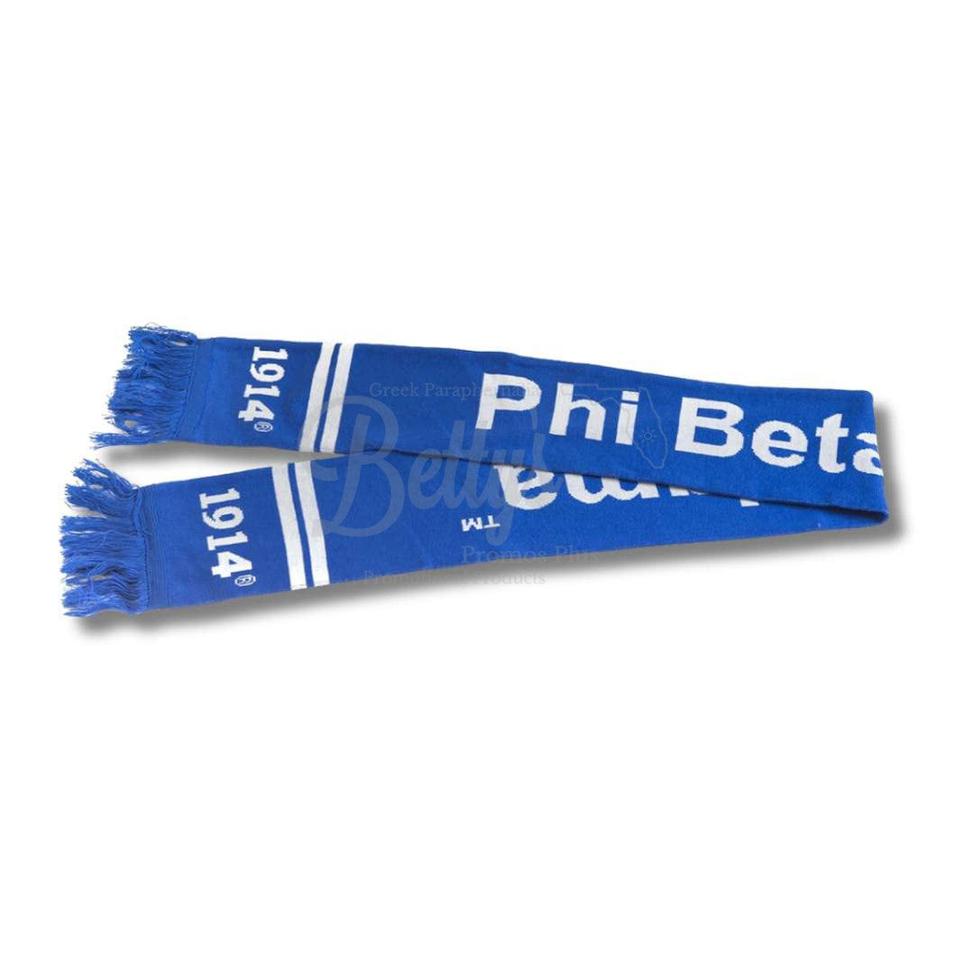 Phi Beta Sigma ΦΒΣ Fraternity Knit ScarfBlue-Betty's Promos Plus Greek Paraphernalia