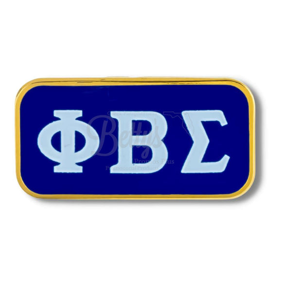 Phi Beta Sigma ΦΒΣ Greek Letters Bar Lapel PinBlue-Betty's Promos Plus Greek Paraphernalia