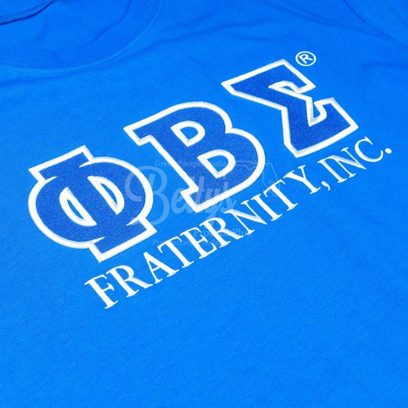 Phi Beta Sigma ΦΒΣ Luxury Embroidered T-Shirt with 1914 Sleeve-Betty's Promos Plus Greek Paraphernalia