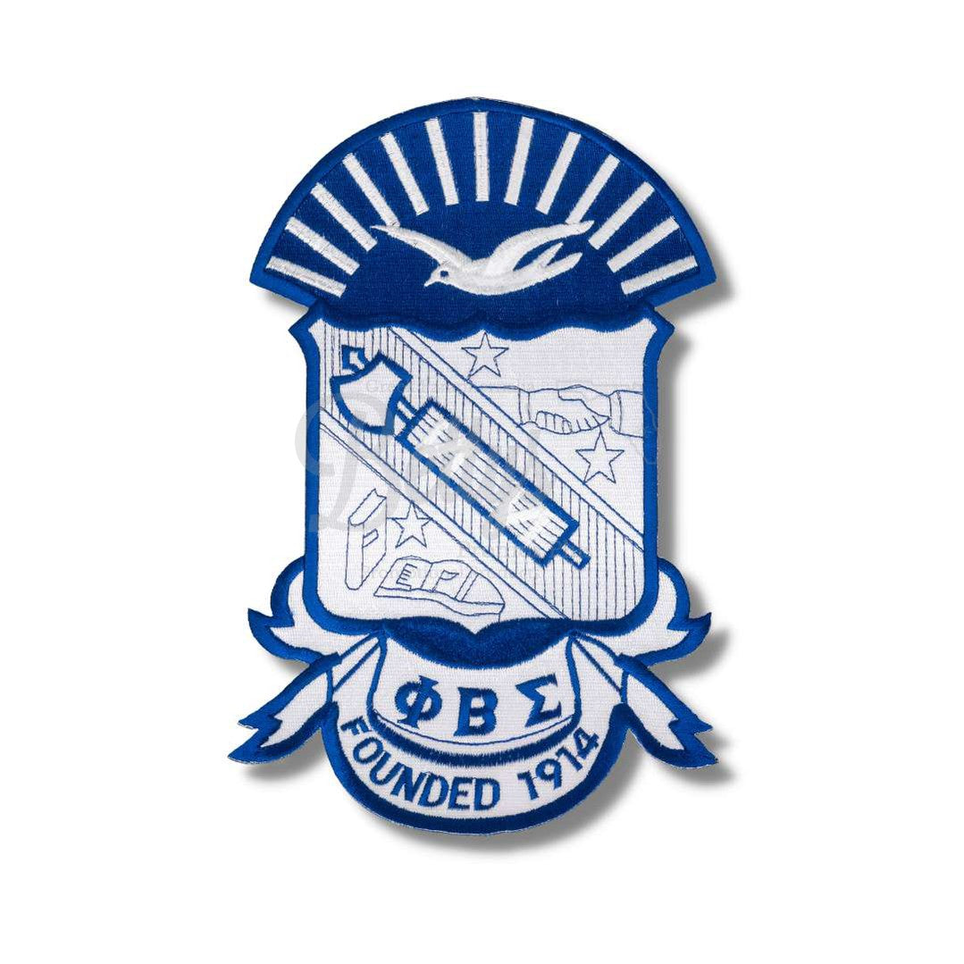 Phi Beta Sigma ΦΒΣ Shield Fraternity Iron-On PatchLarge - 10