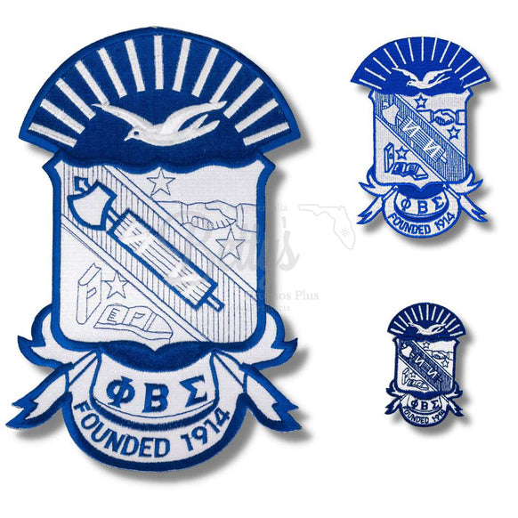 Phi Beta Sigma ΦΒΣ Shield Fraternity Iron-On Patch-Betty's Promos Plus Greek Paraphernalia