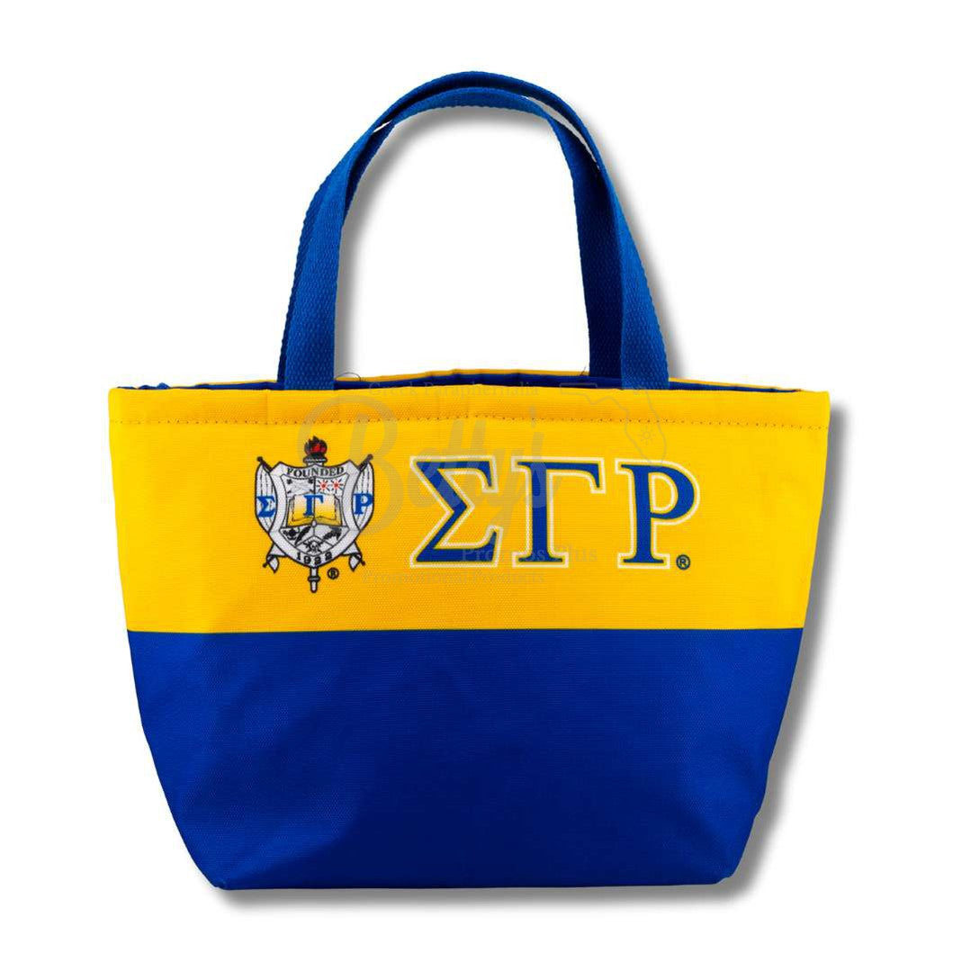 Sigma Gamma Rho ΣΓΡ 2-Tone Insulated Lunch Bag with HandleBlue-Betty's Promos Plus Greek Paraphernalia