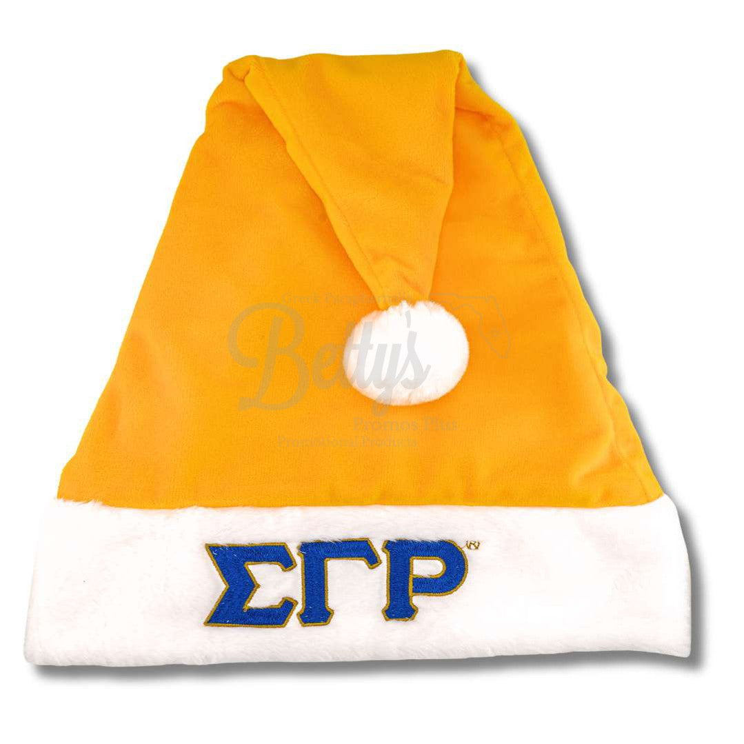 Sigma Gamma Rho ΣΓΡ Embroidered Greek Letters Deluxe Santa HatGold-Standard - 25