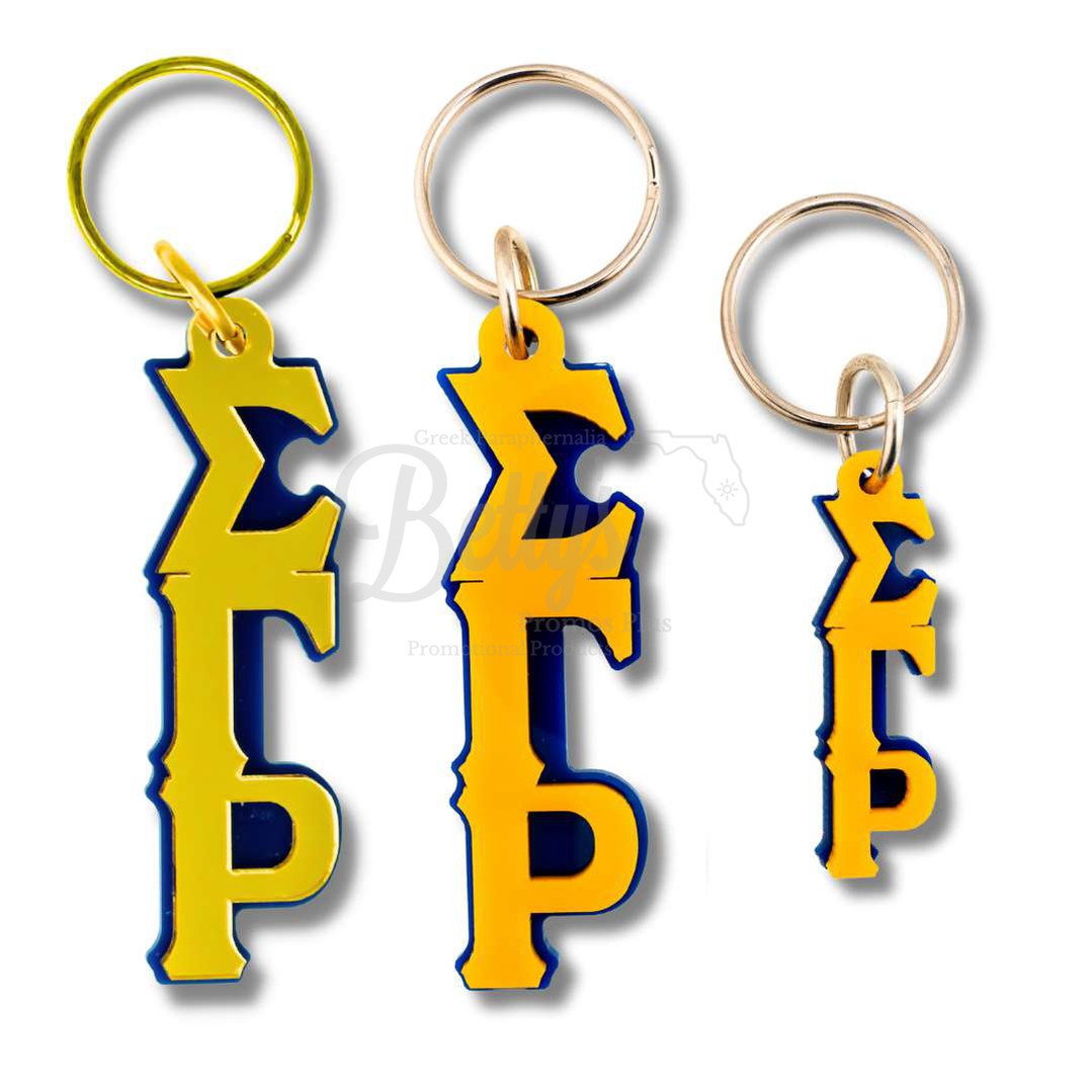 Sigma Gamma Rho ΣΓΡ Greek Letters Vertical Acrylic Keychain-Betty's Promos Plus Greek Paraphernalia