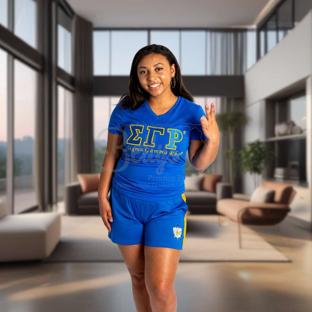 Sigma Gamma Rho ΣΓΡ Luxury Embroidered T-Shirt with 1922 Sleeve-Betty's Promos Plus Greek Paraphernalia