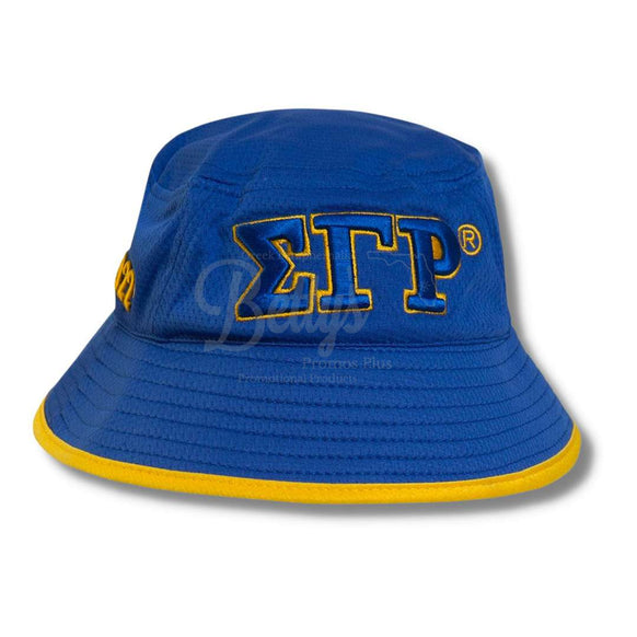 Sigma Gamma Rho ΣΓΡ Mesh Flex Fit Embroidered Bucket HatBlue-Betty's Promos Plus Greek Paraphernalia