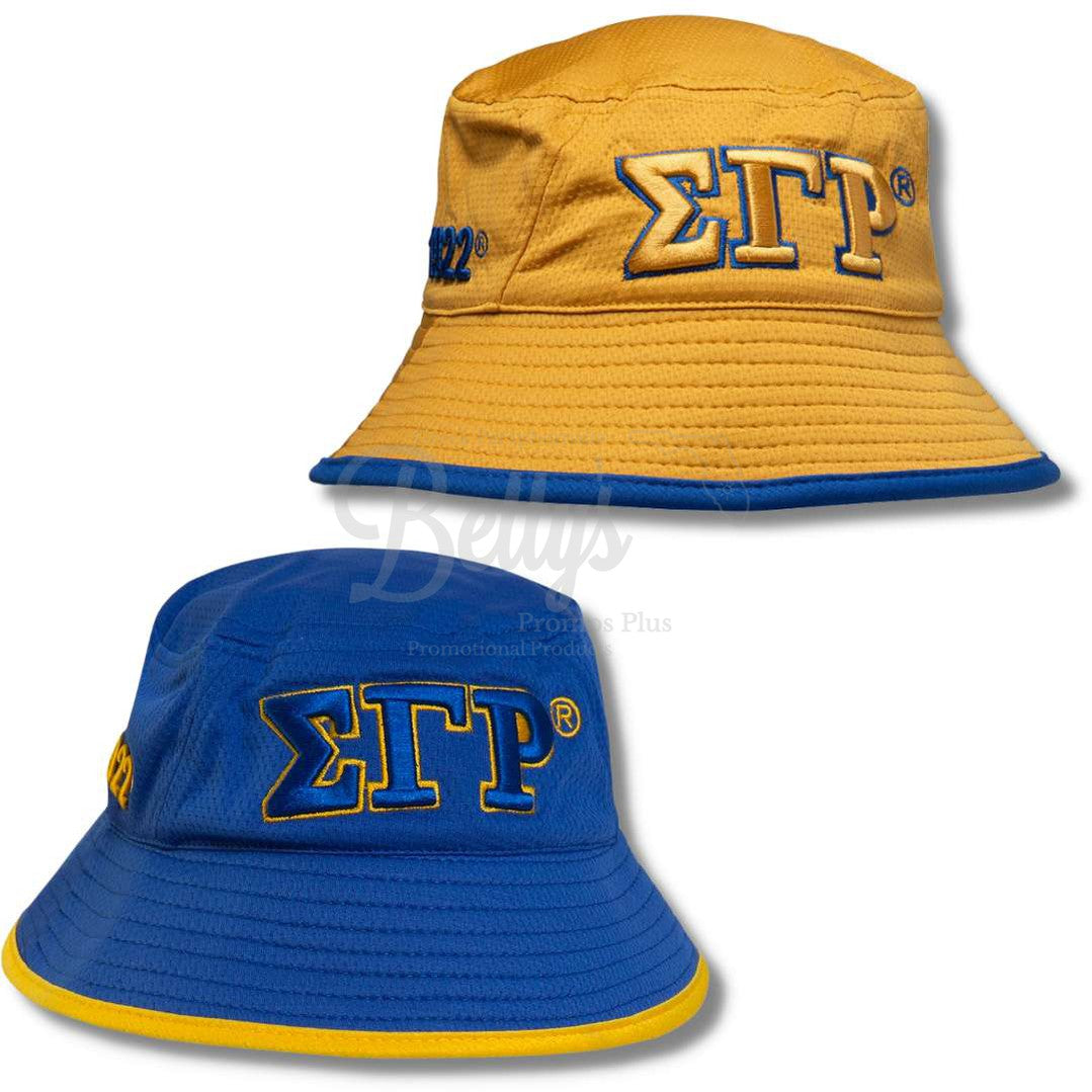 Sigma Gamma Rho ΣΓΡ Mesh Flex Fit Embroidered Bucket Hat-Betty's Promos Plus Greek Paraphernalia
