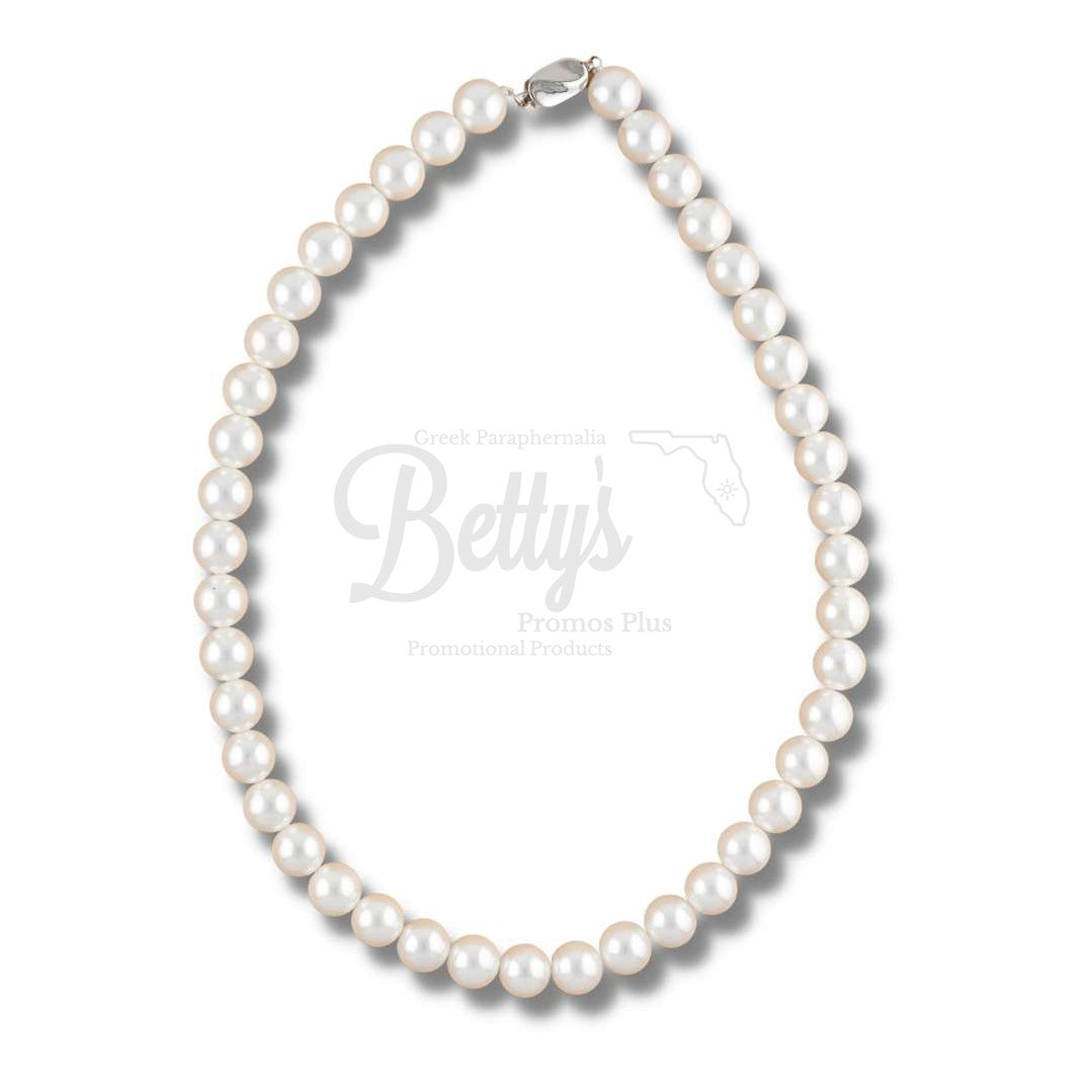 White Pearl Necklace with 