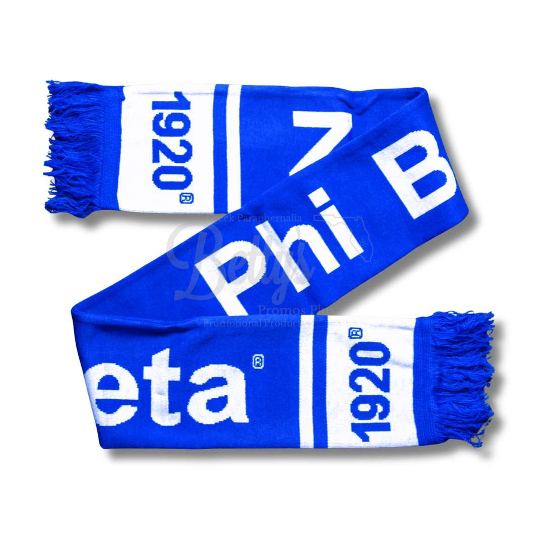 Zeta Phi Beta ΖΦΒ 1920 Sorority Knit ScarfBlue-Betty's Promos Plus Greek Paraphernalia