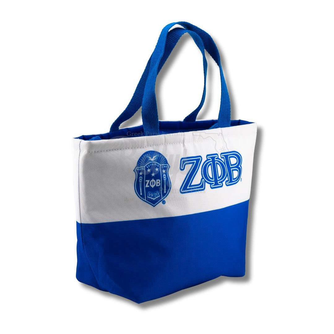 Zeta Phi Beta ΖΦΒ 2-Tone Insulated Lunch Bag with HandleBlue-Betty's Promos Plus Greek Paraphernalia