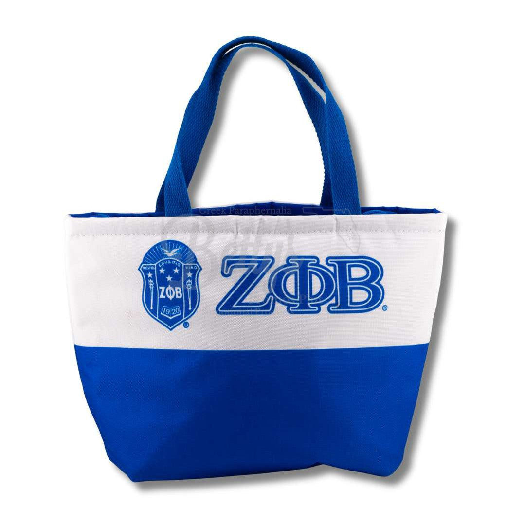 Zeta Phi Beta ΖΦΒ 2-Tone Insulated Lunch Bag with HandleBlue-Betty's Promos Plus Greek Paraphernalia