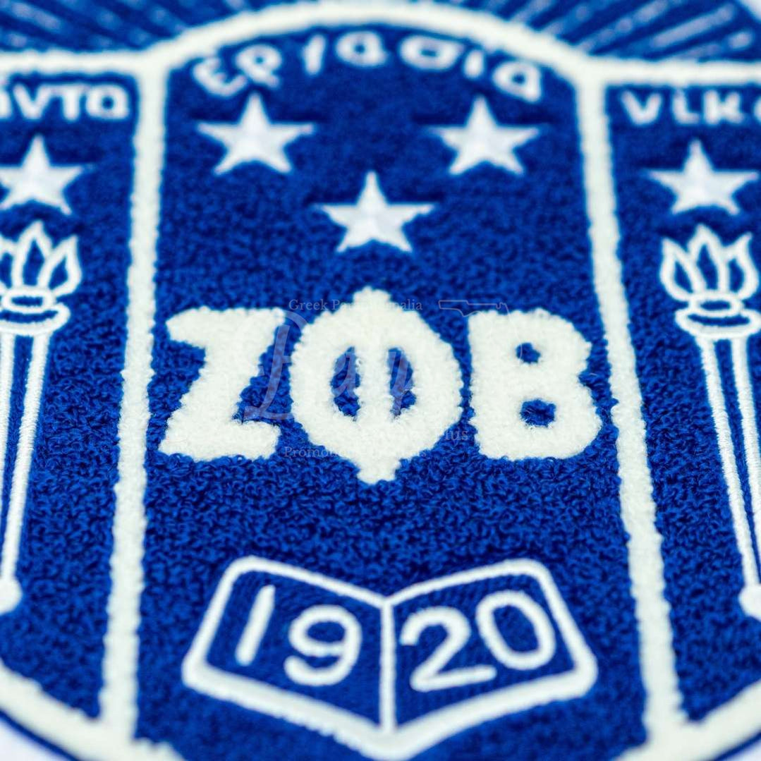 Zeta Phi Beta ΖΦΒ Chenille Shield Embroidery PatchChenille-Betty's Promos Plus Greek Paraphernalia