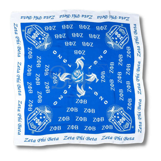 Zeta Phi Beta ΖΦΒ Dove ScarfBlue-Betty's Promos Plus Greek Paraphernalia