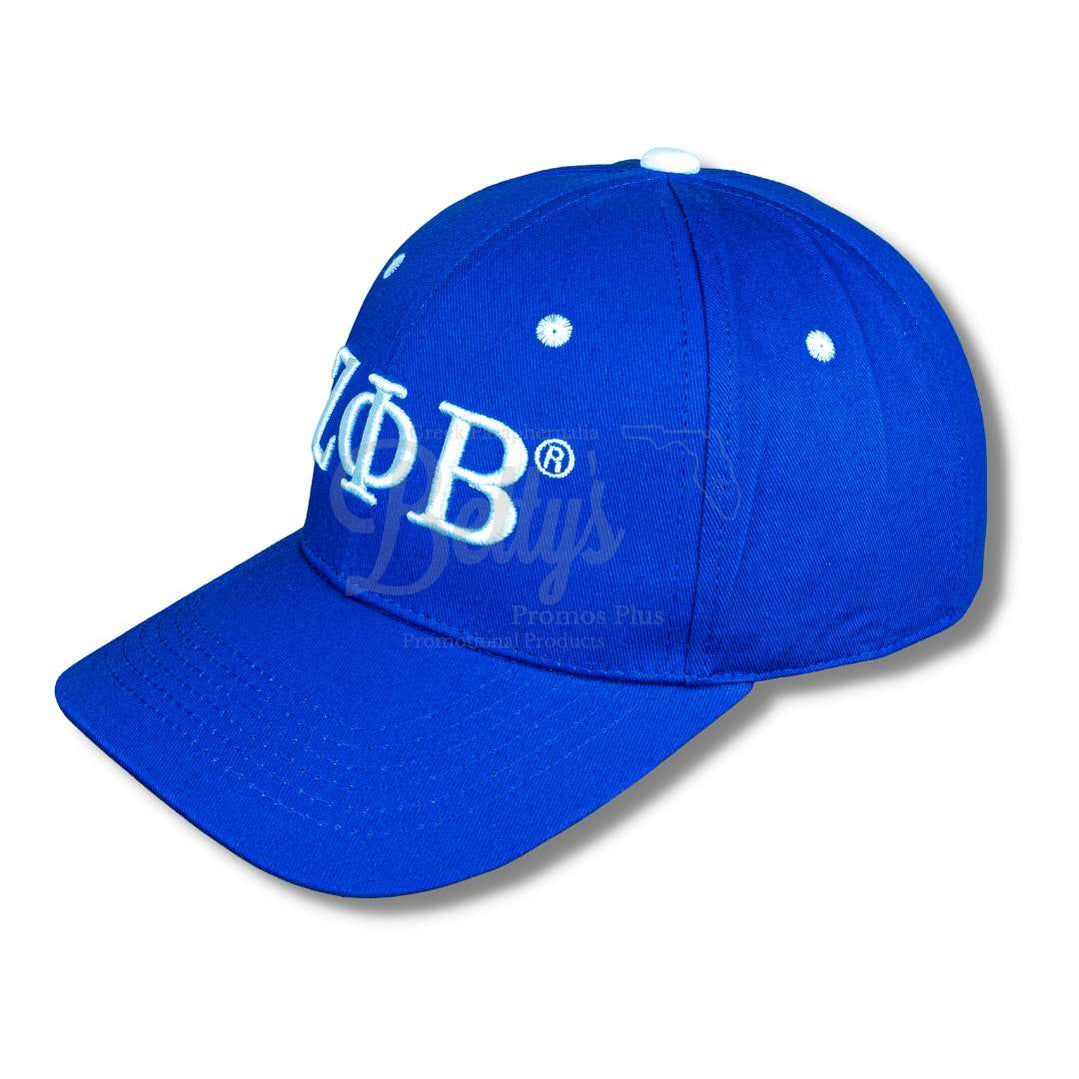 Zeta Phi Beta ΖΦΒ Embroidered Shield Baseball CapBlue-Betty's Promos Plus Greek Paraphernalia