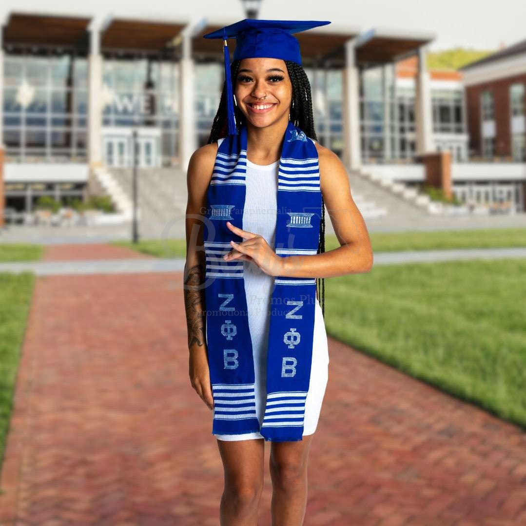 Zeta Phi Beta ΖΦΒ Greek Letters Kente Cloth Graduation Stole-Betty's Promos Plus Greek Paraphernalia