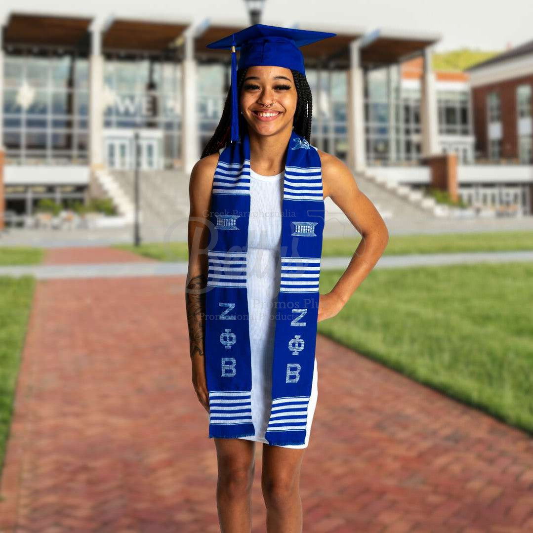 Zeta Phi Beta ΖΦΒ Greek Letters Kente Cloth Graduation Stole-Betty's Promos Plus Greek Paraphernalia