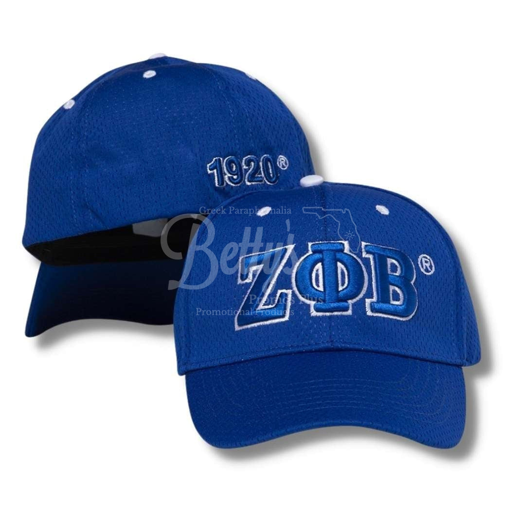 Zeta Phi Beta Mesh Hat – LLC Plus, Embroidered Betty\'s Letters Greek Fit Promos Flex ΖΦΒ